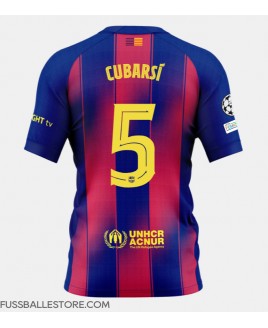 Günstige Barcelona Pau Cubarsi #5 Heimtrikot 2025-26 Kurzarm